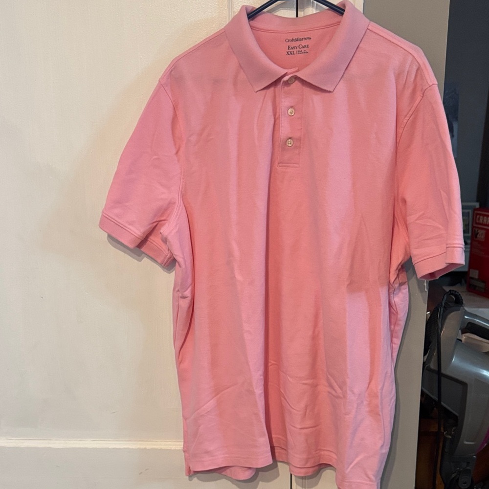 Croft & Borrow Men's Polo Shirt in Soft Pink